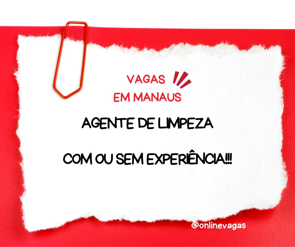 Agente de Limpeza com ou sem experiência