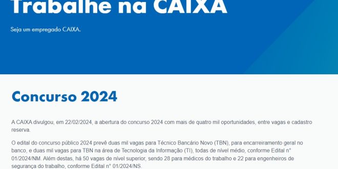 Concurso Caixa 2024