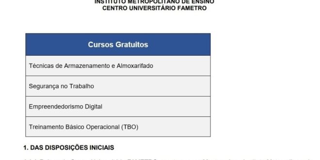 Fametro Cursos Profissionalizantes