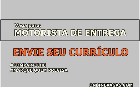 Motorista de Entrega