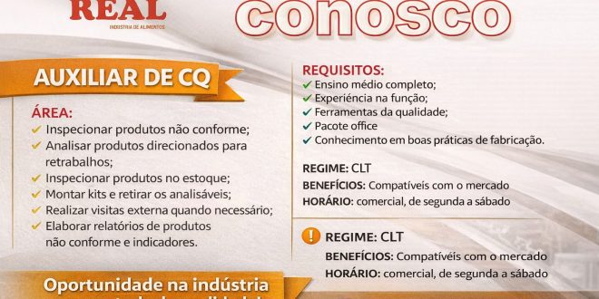 Real alimentos - Auxiliar de CQ