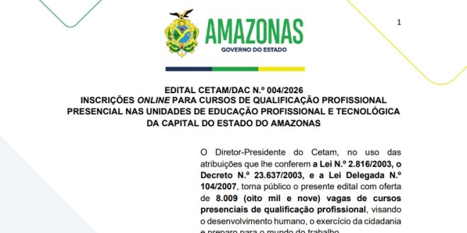 CETAM Edital 004.2026