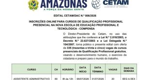 Edital CETAM 006.2026