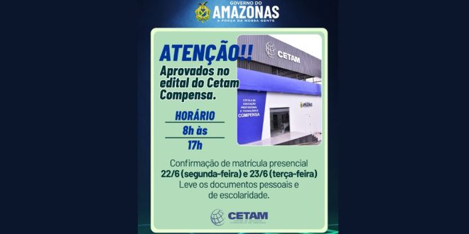 Lista de aprovados cetam 2026