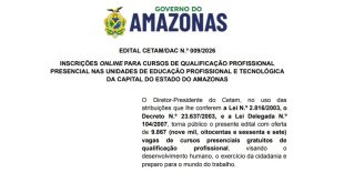Edital Cetam 009.2026