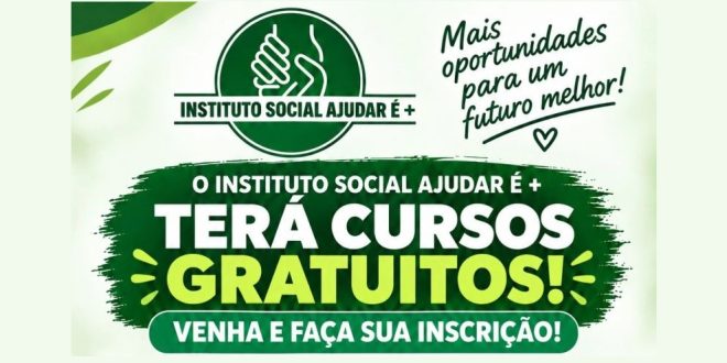 Instituto Social Ajudar é + cursos gratuitos
